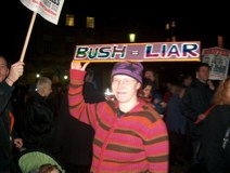 Anti Bush demo Edinburgh